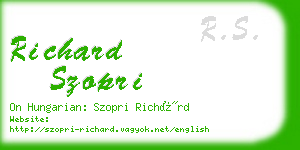 richard szopri business card